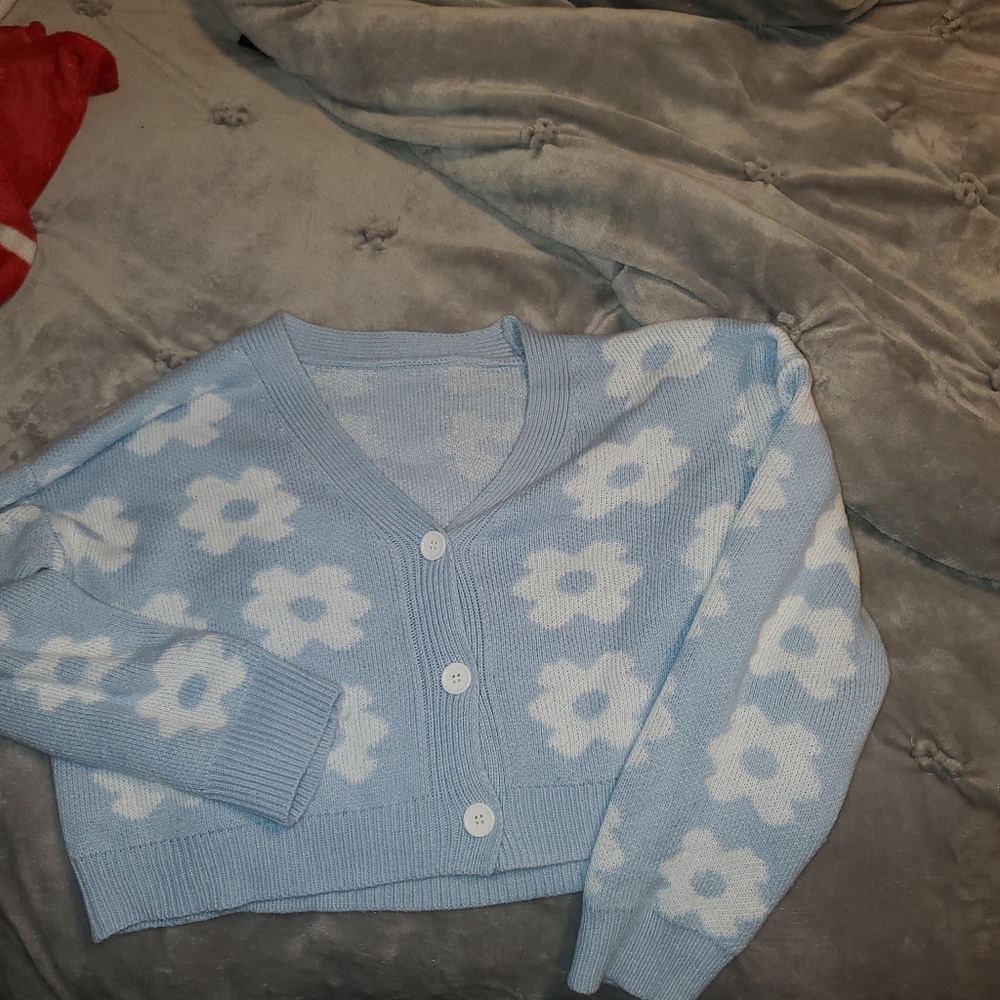 flower print cardigan